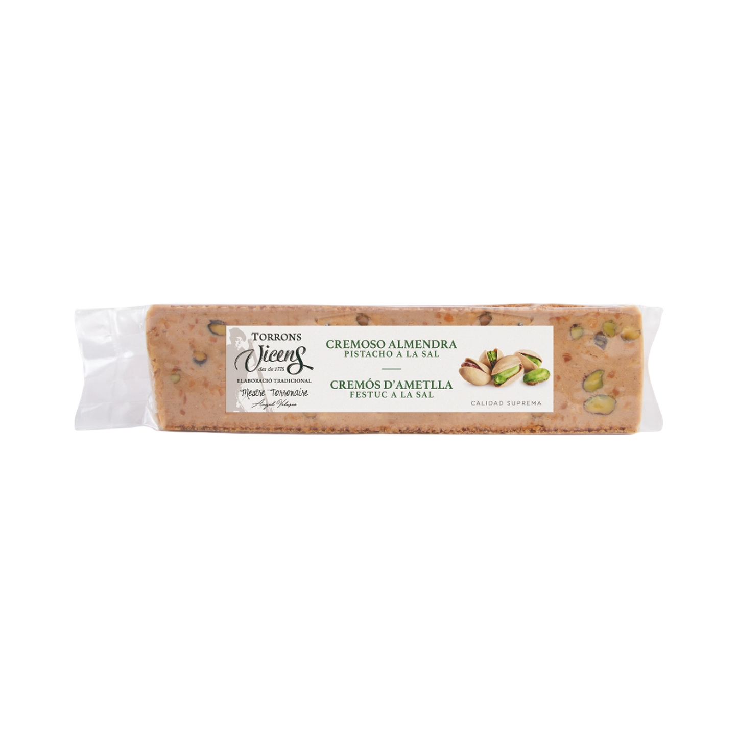 Turrón Cremoso de Almendra con Pistacho a la Sal