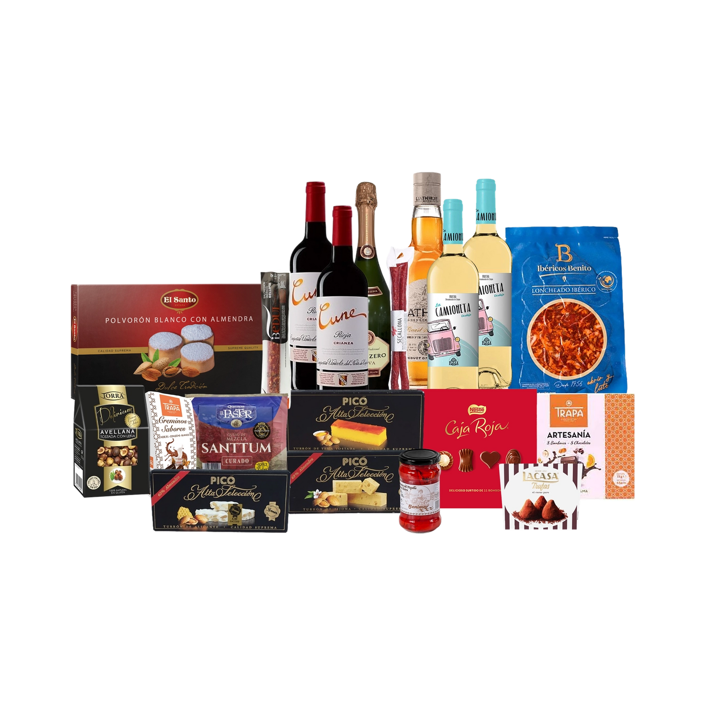 Lote de Navidad con Ibéricos, Quesos Gourmet y Dulces "Lomo ser John Malkovich"