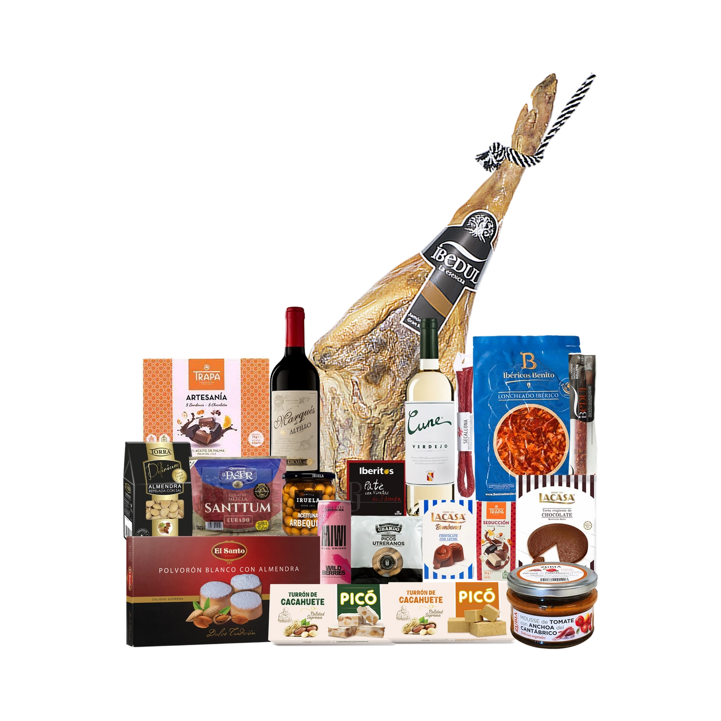 Lote de Navidad con Paleta y Quesos Gourmet "Con la muerte en los jamones"