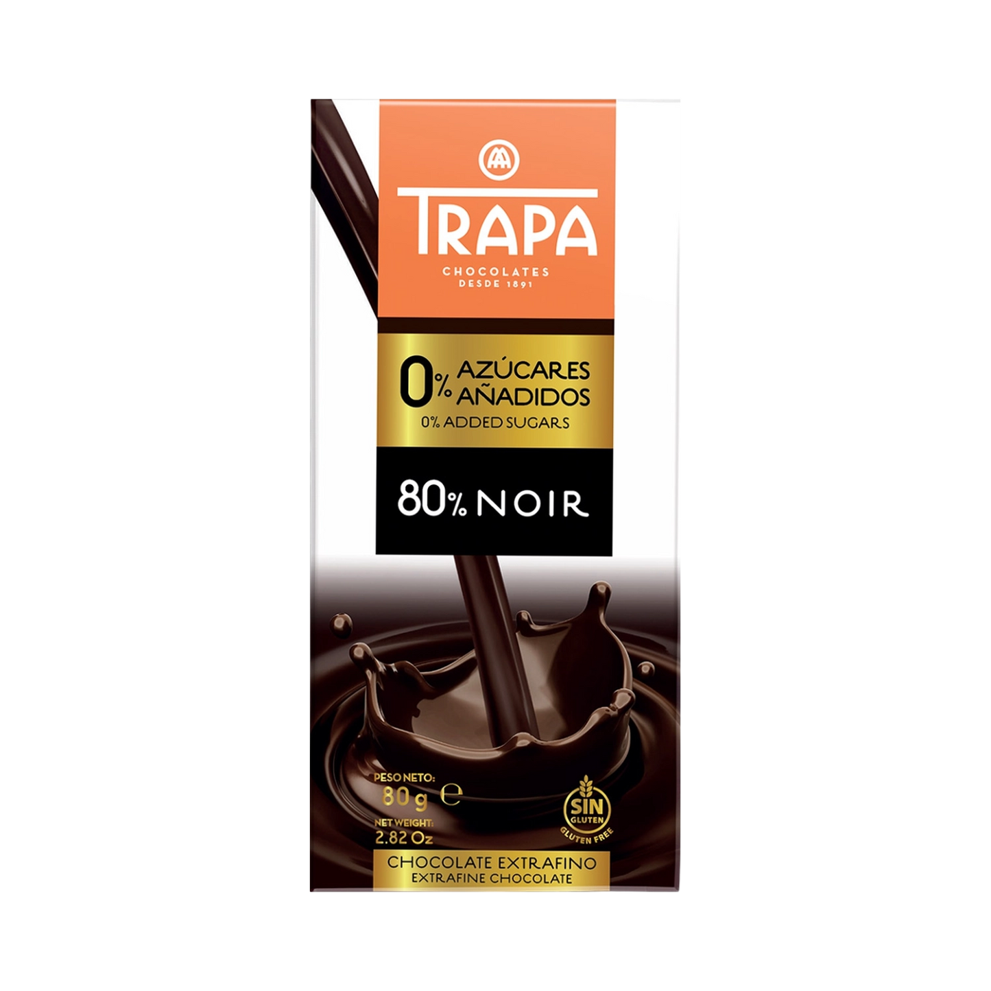 Chocolate 0% Azúcares Añadidos 80% Noir