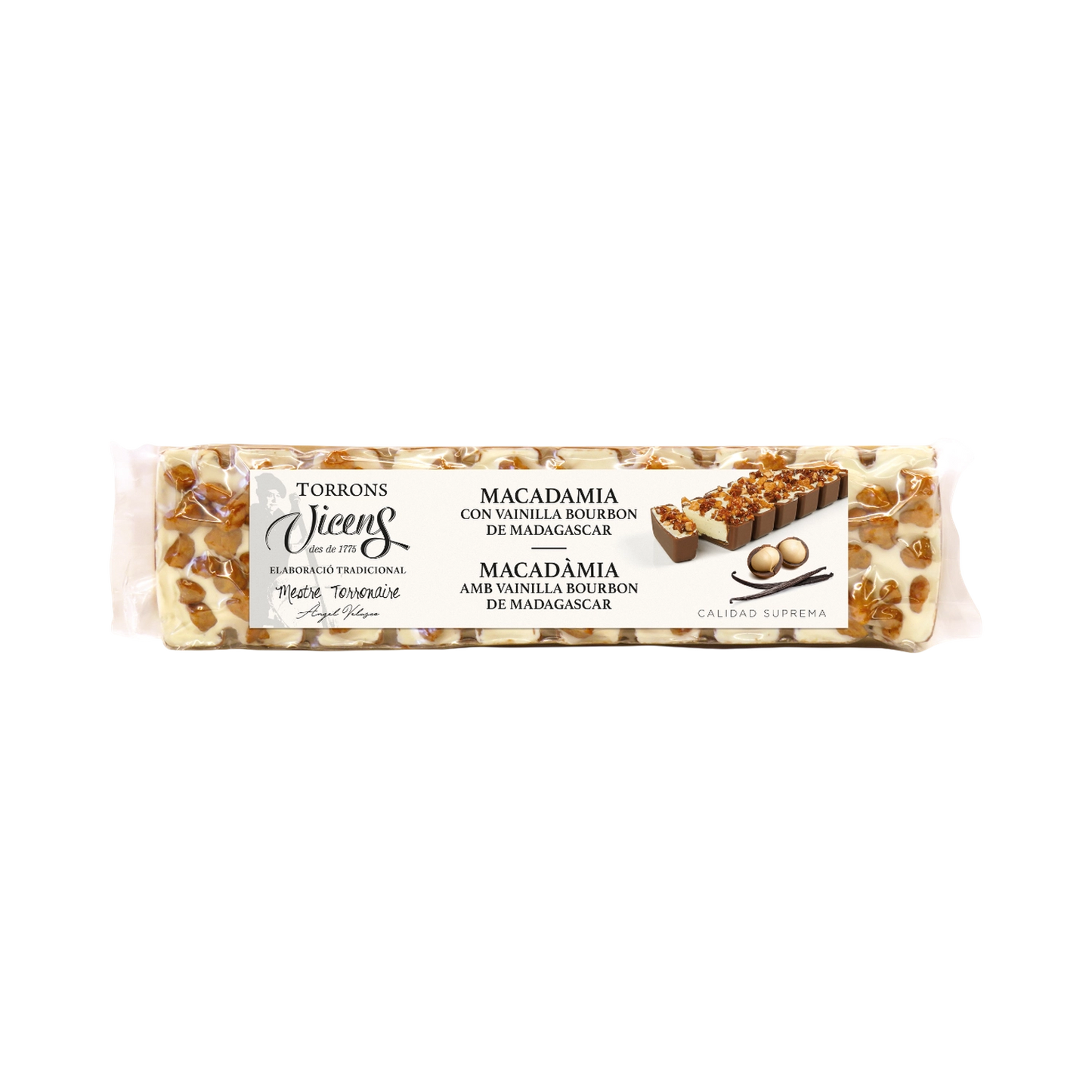 Turrón de Macadamia con Vainilla Bourbon de Madagascar