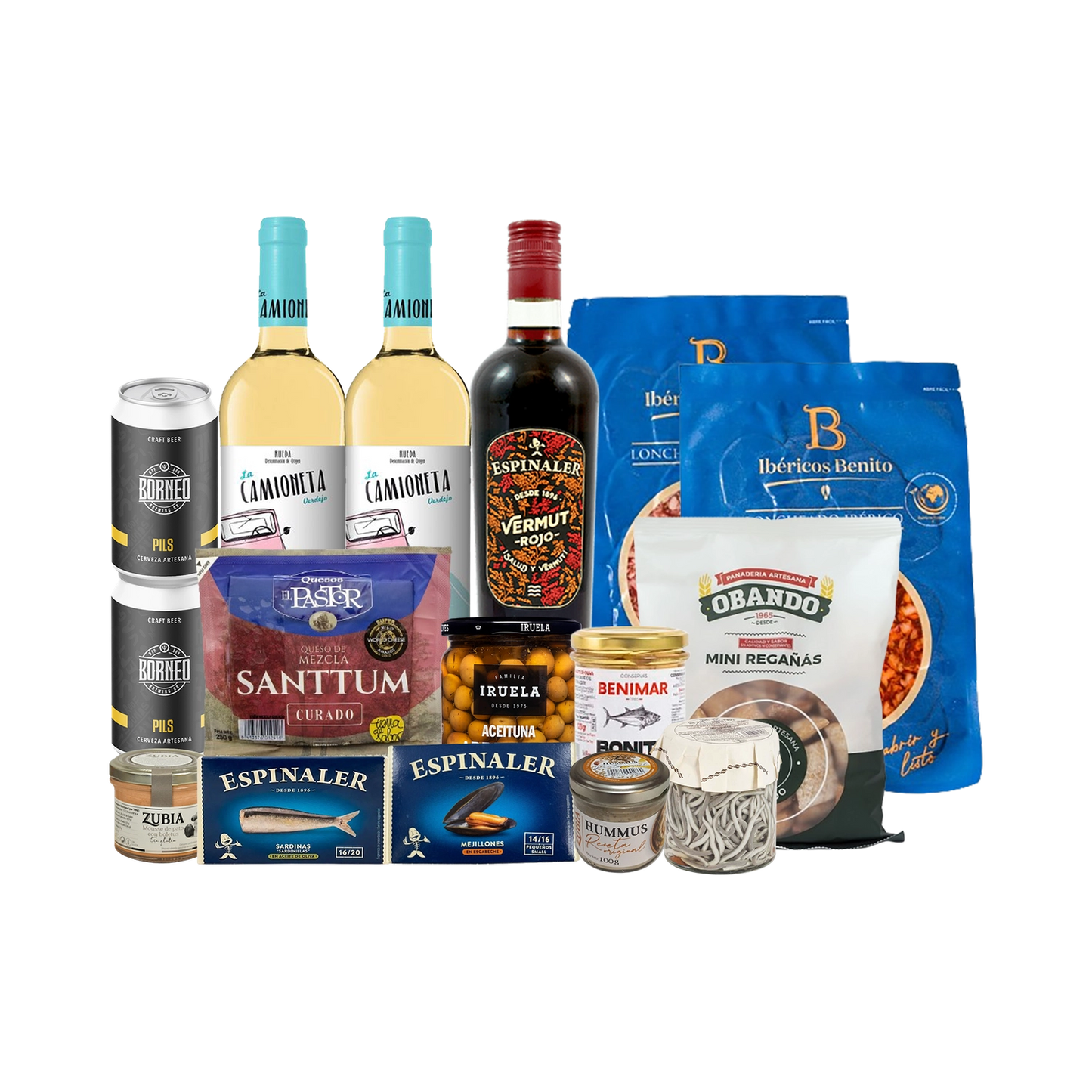 Lote de Navidad con Ibéricos y Quesos "Salchichón de medianoche"