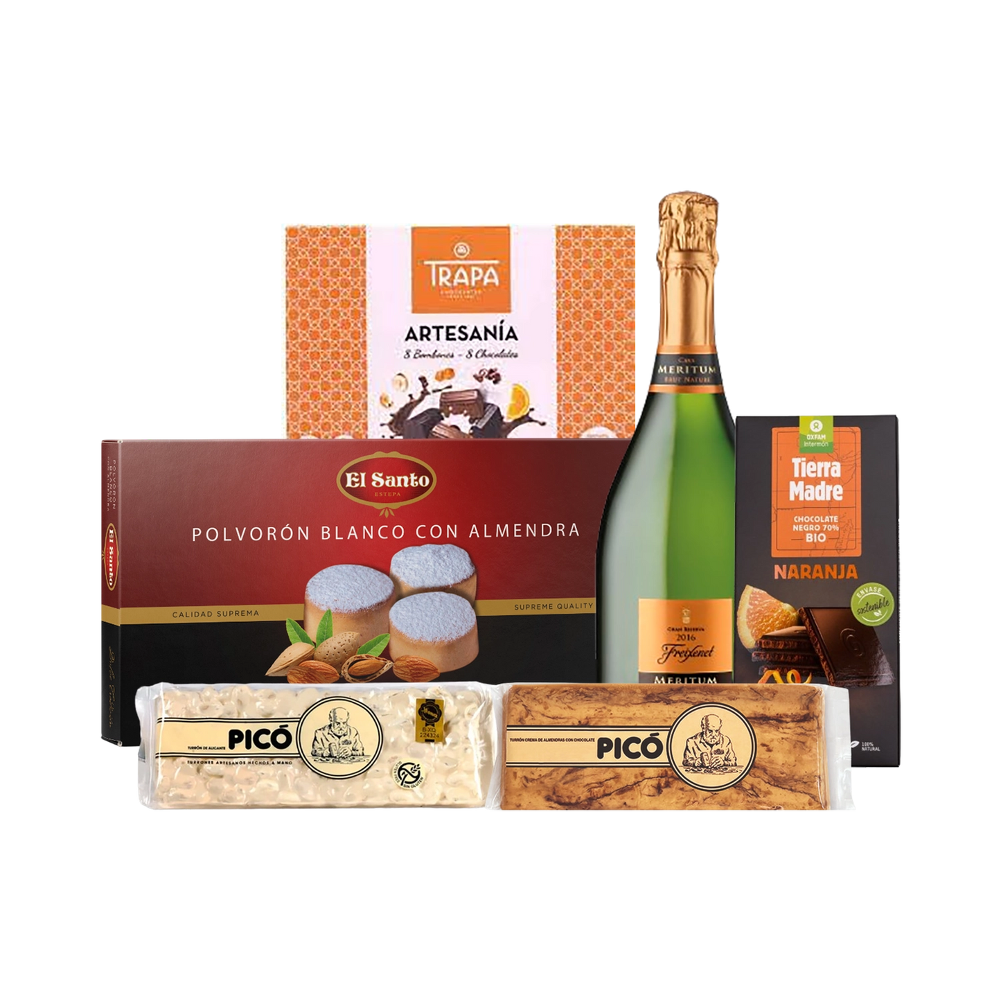 Lote de Navidad con Dulces "Ocho mazapanes vascos"