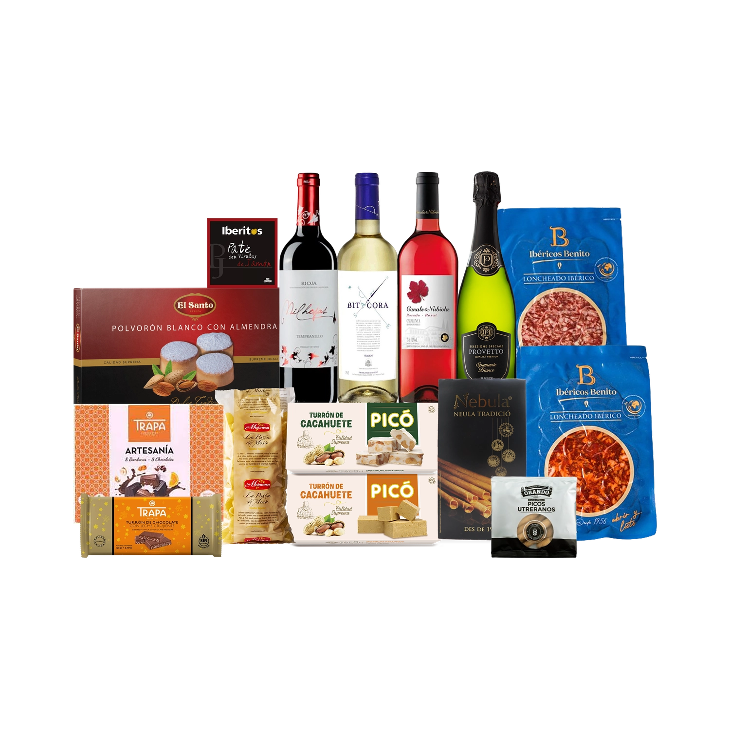 Lote de Navidad con Ibéricos y dulces "El club de las galletas muertas"