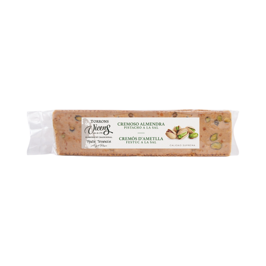 Turrón Cremoso de Almendra con Pistacho a la Sal