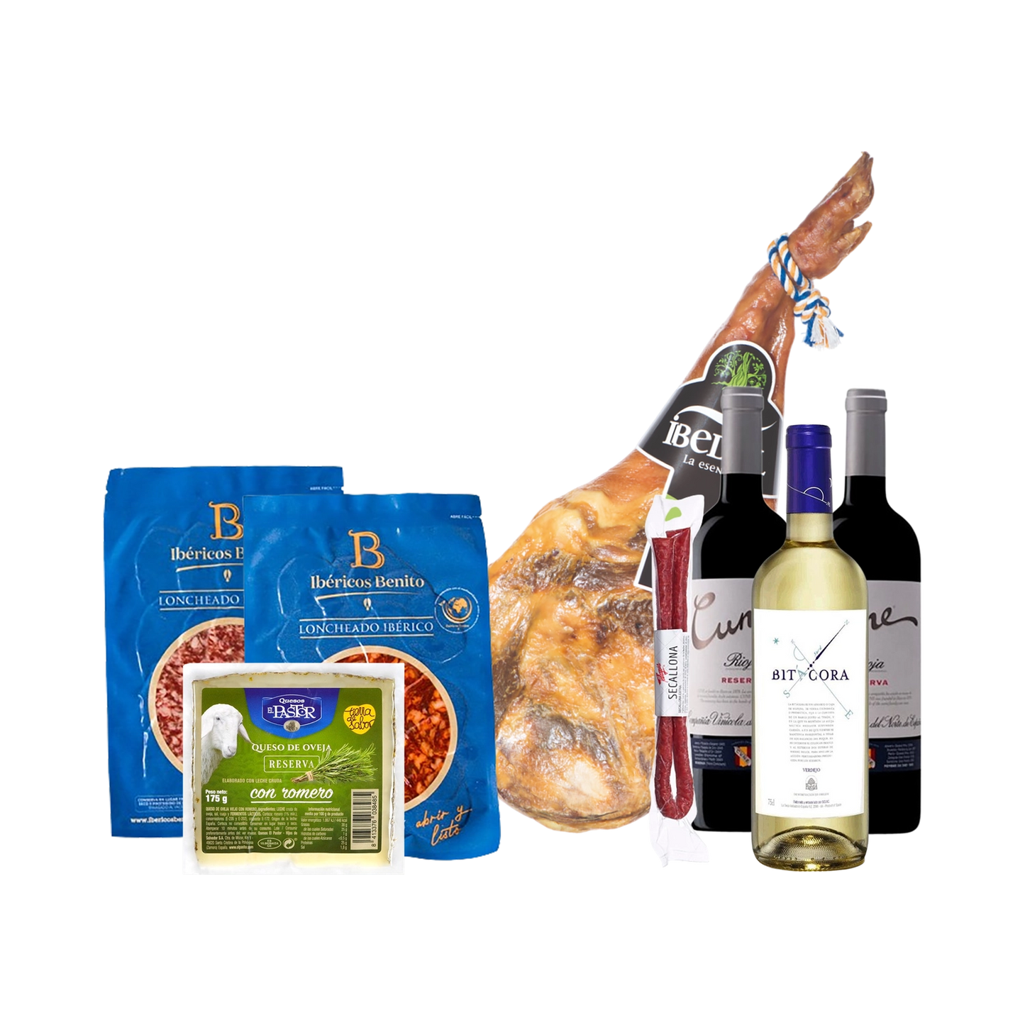 Lote de Navidad con Paleta y Quesos Gourmet "El rey jamón"