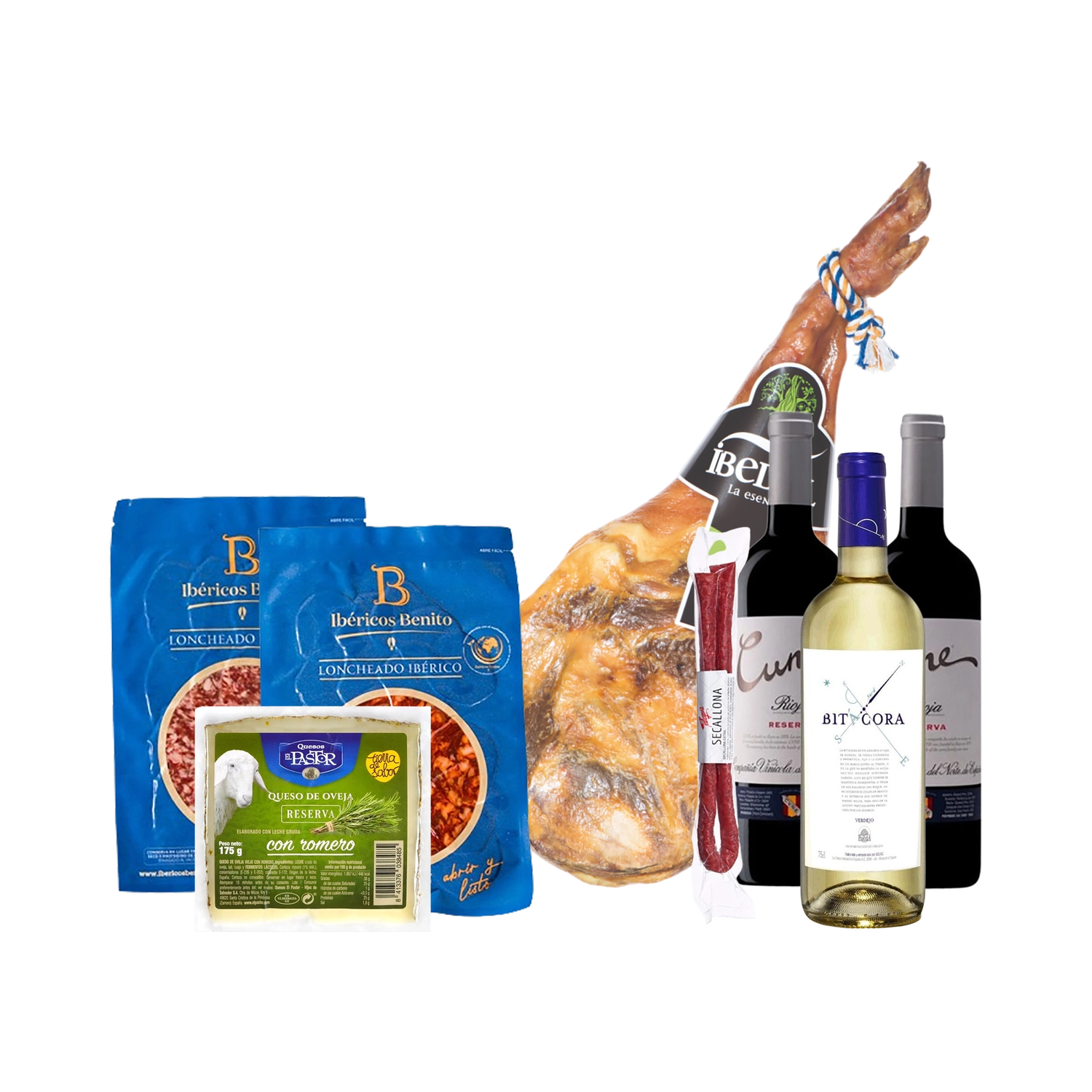 Lote de Navidad con Paleta y Quesos Gourmet "El rey jamón"