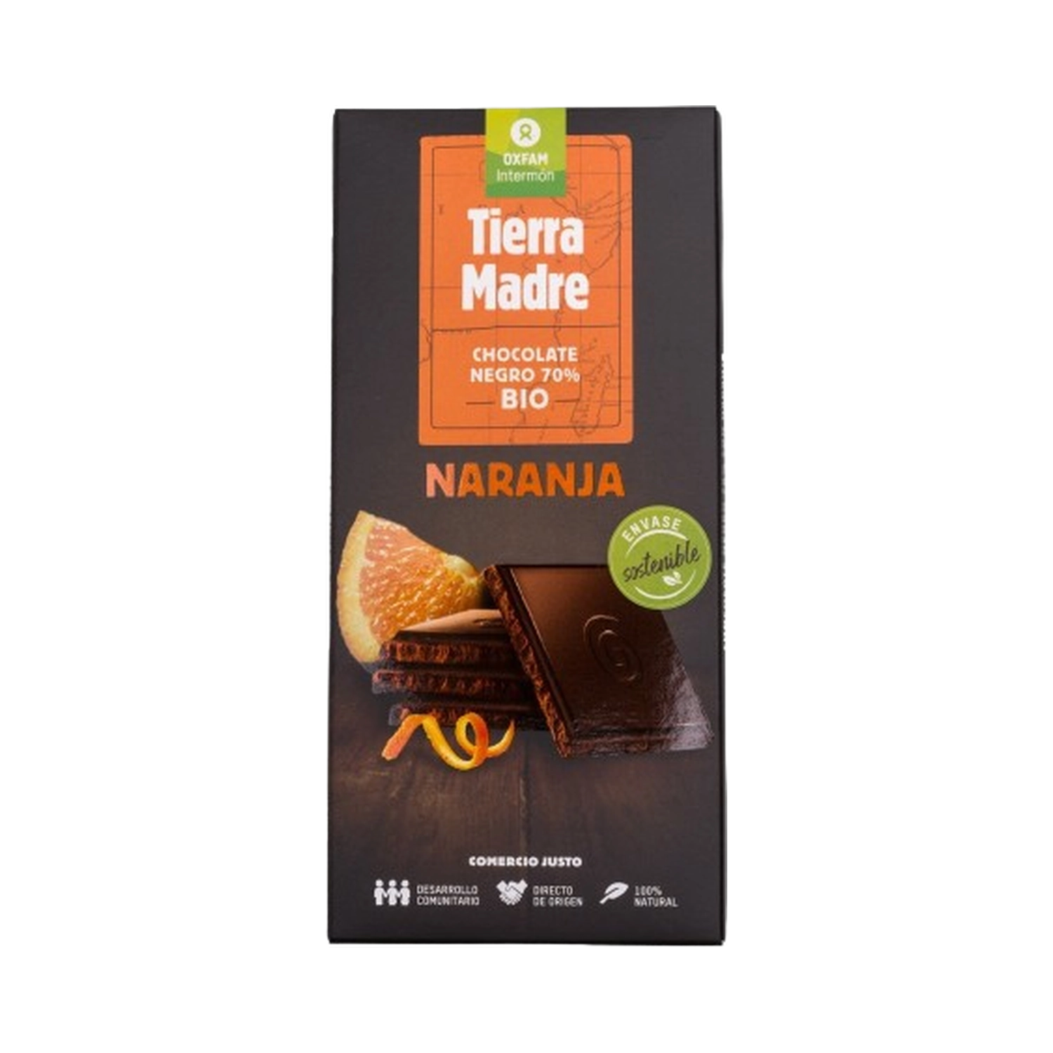 Chocolate Negro 70% Naranja BIO