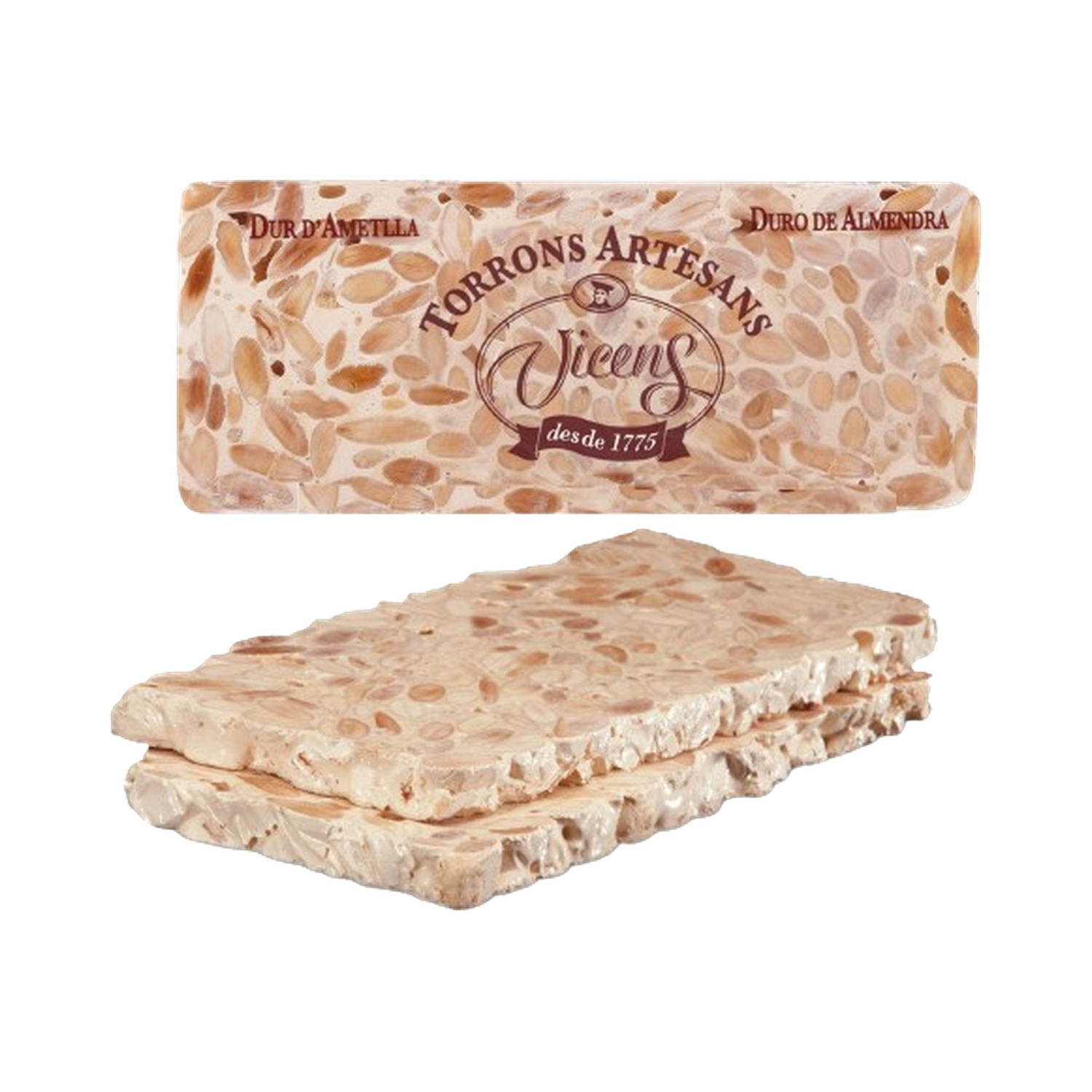 Turrón Duro Almendra 2 obleas una barra