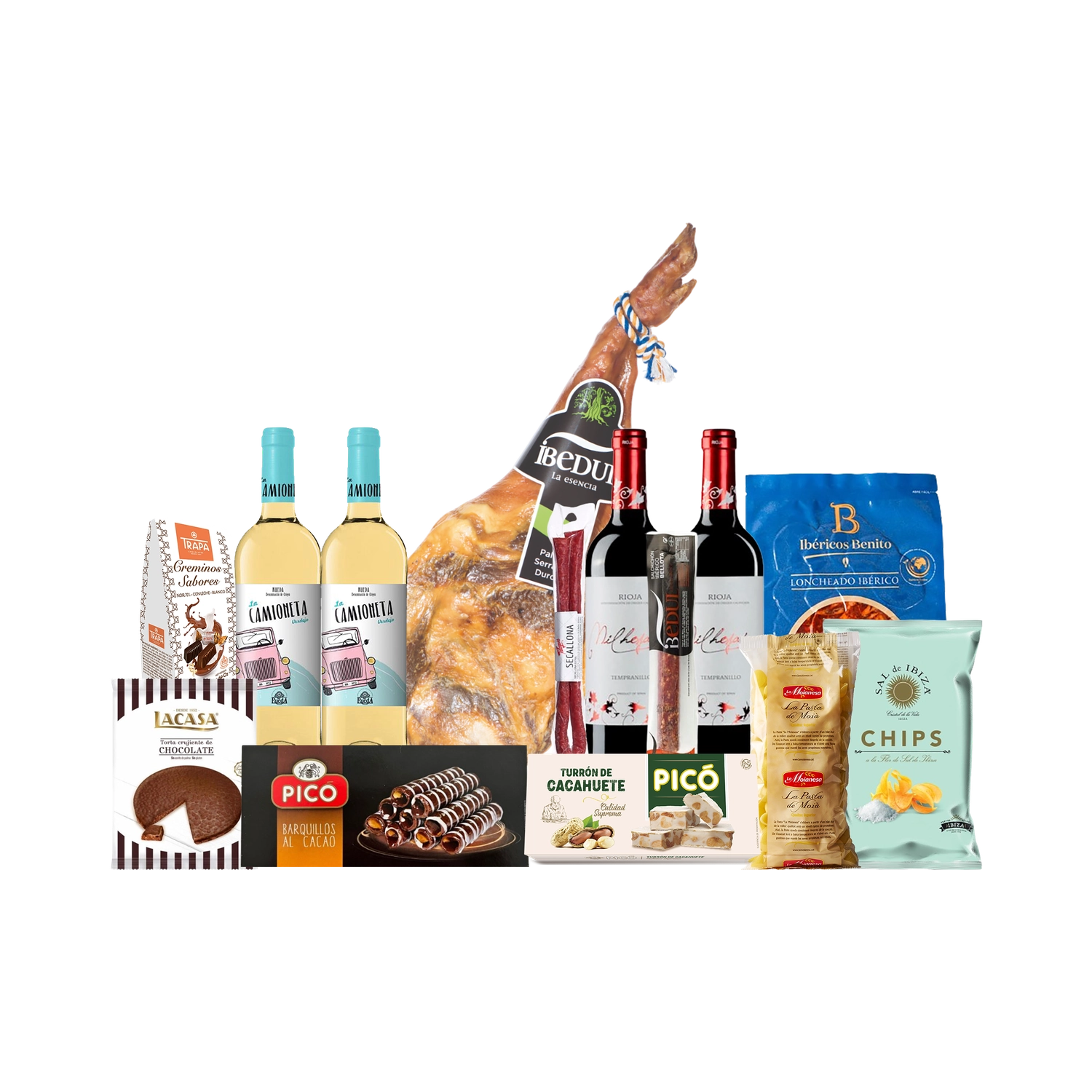 Lote de Navidad con Paleta Ibérica Selección "Jamón Imposible"