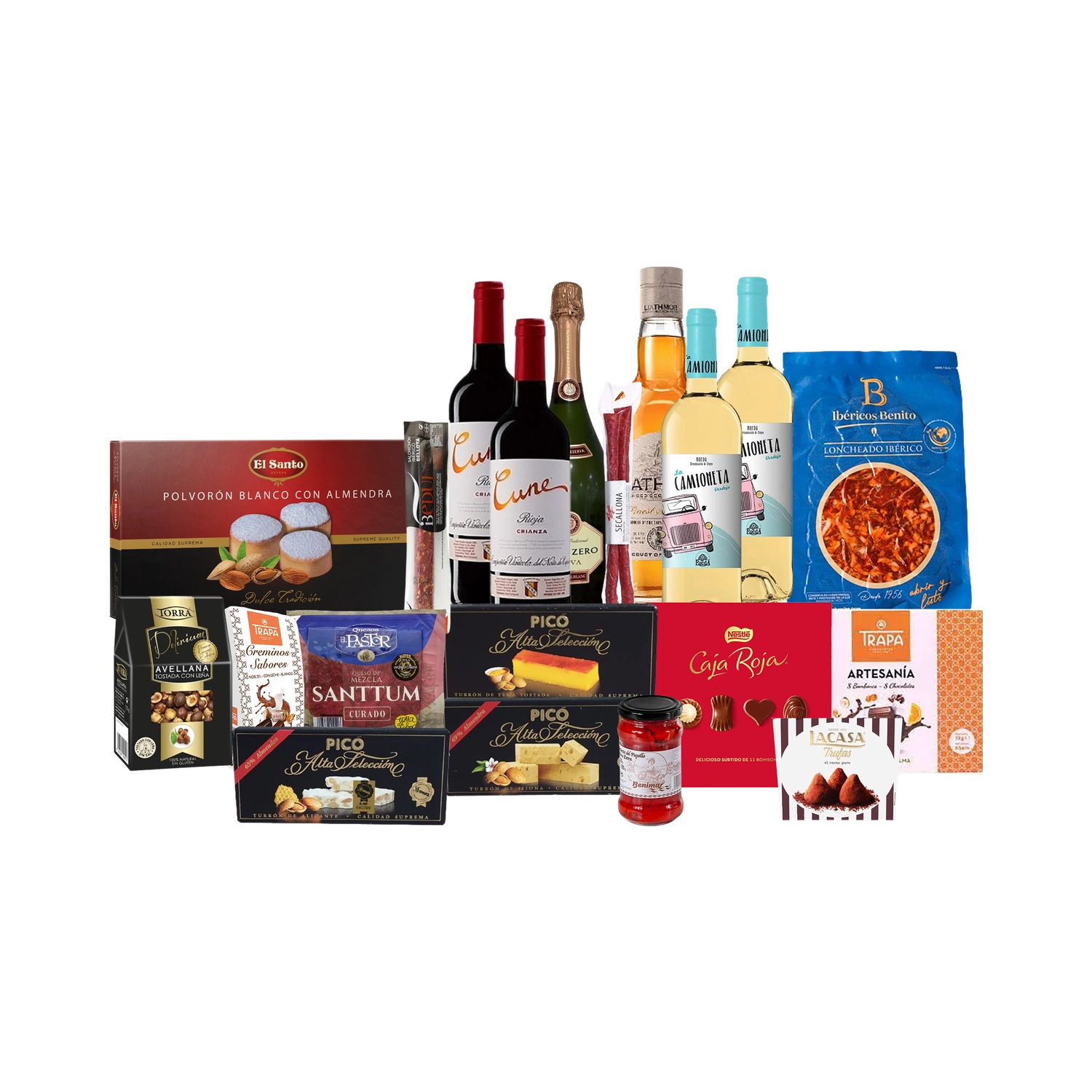 Lote de Navidad con Ibéricos, Quesos Gourmet y Dulces "Lomo ser John Malkovich"