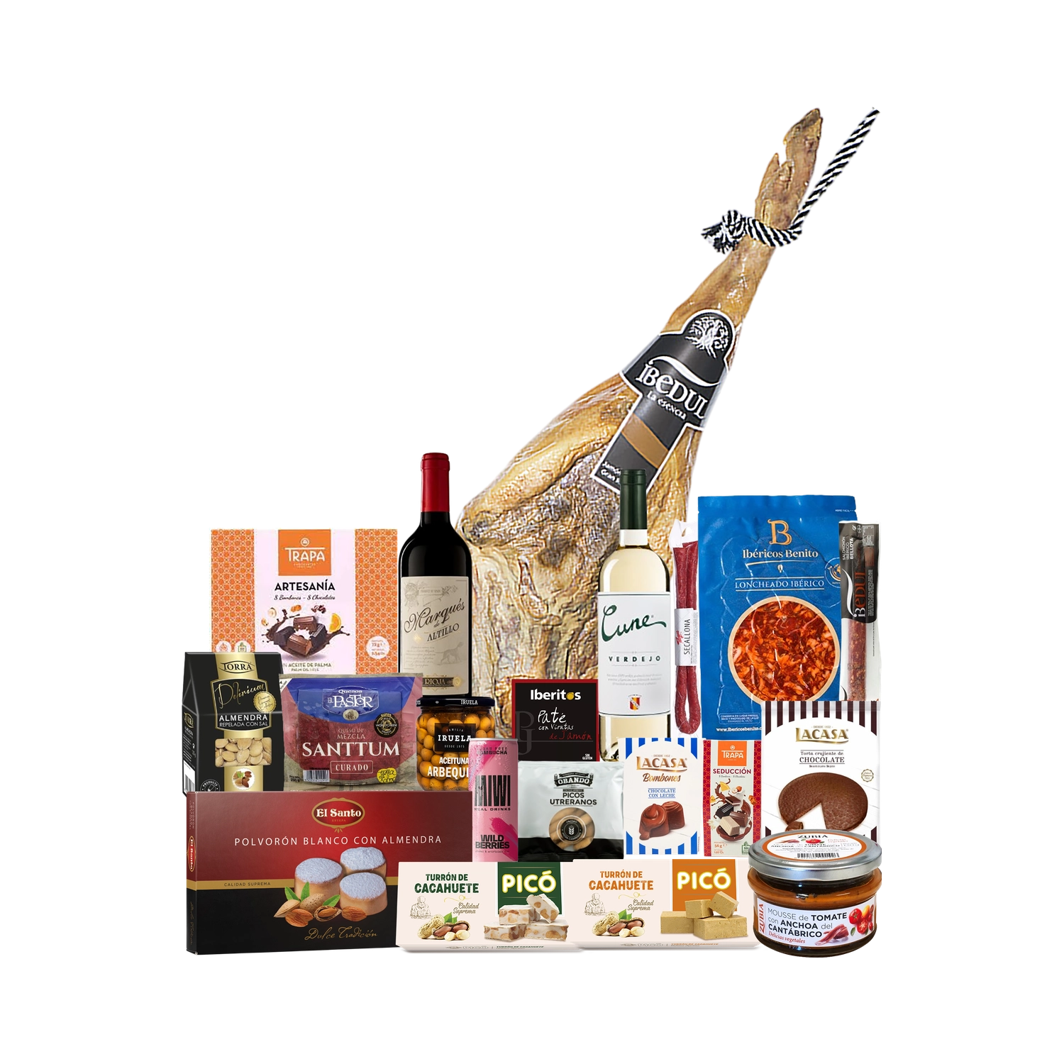 Lote de Navidad con Paleta y Quesos Gourmet "Con la muerte en los jamones"