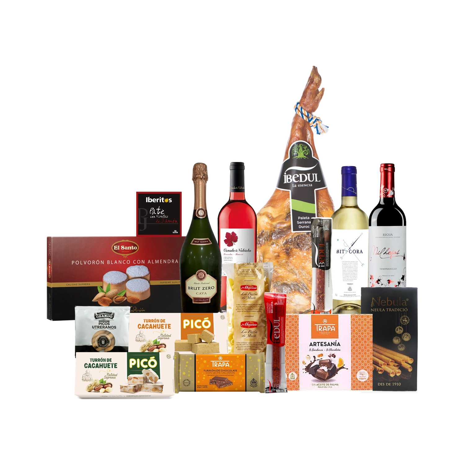 Lote de Navidad con Paleta Ibérica "Un jamón indecente"