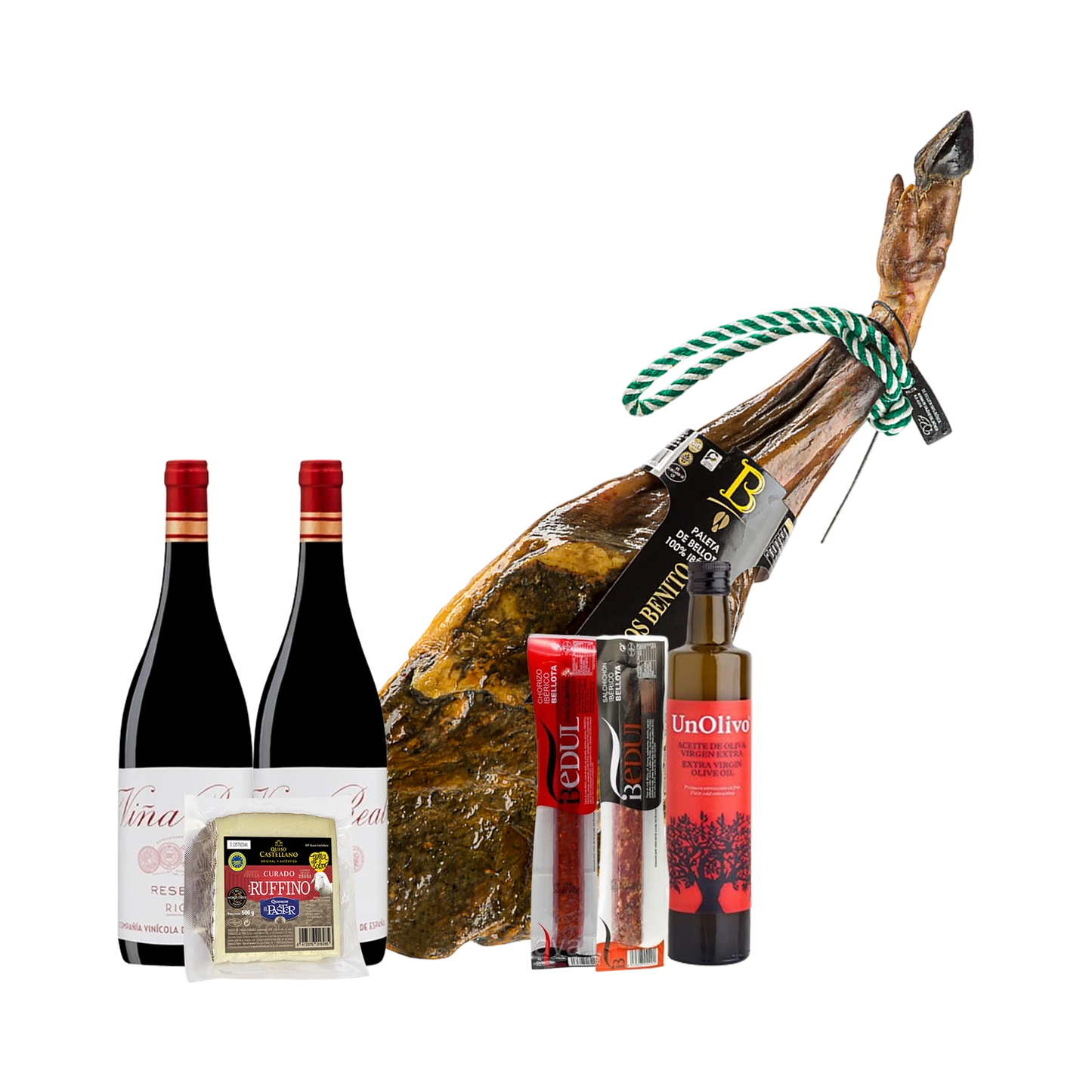 Lote de Navidad con Paleta y Quesos Gourmet "La paleta metálica"