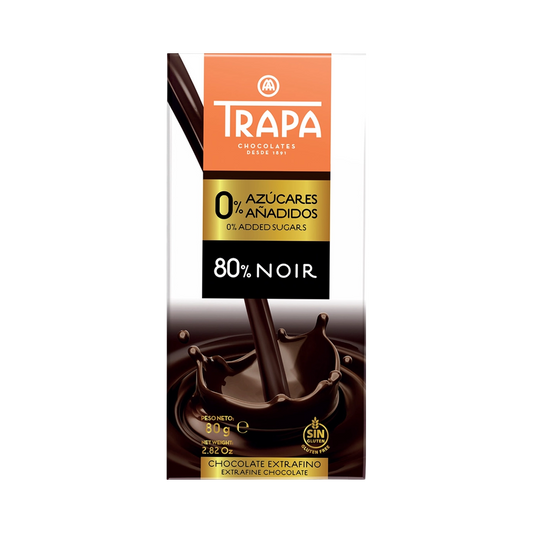 Chocolate 0% Azúcares Añadidos 80% Noir