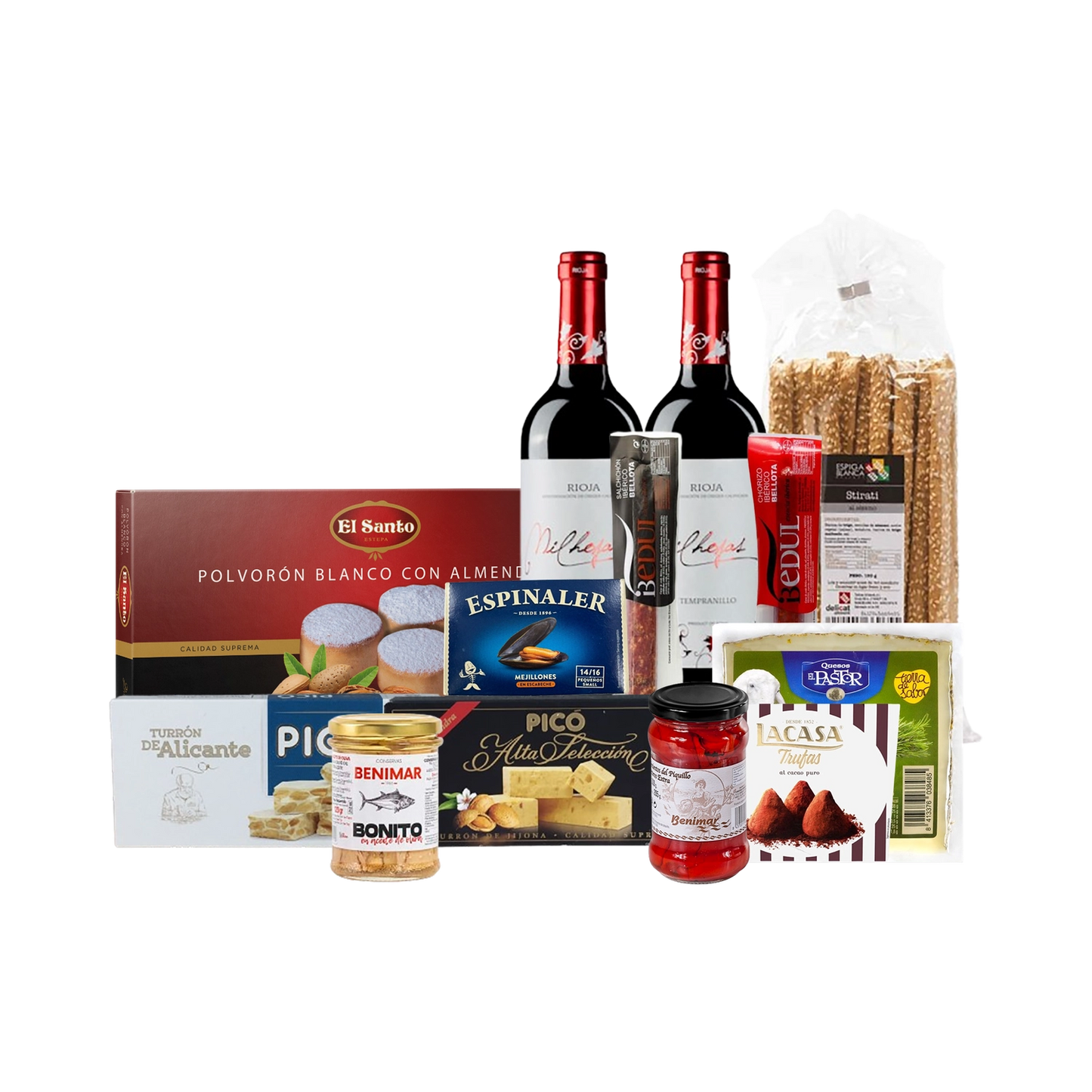 Lote de Navidad con Ibéricos, Dulces y Quesos "La mano que mece la cuña"