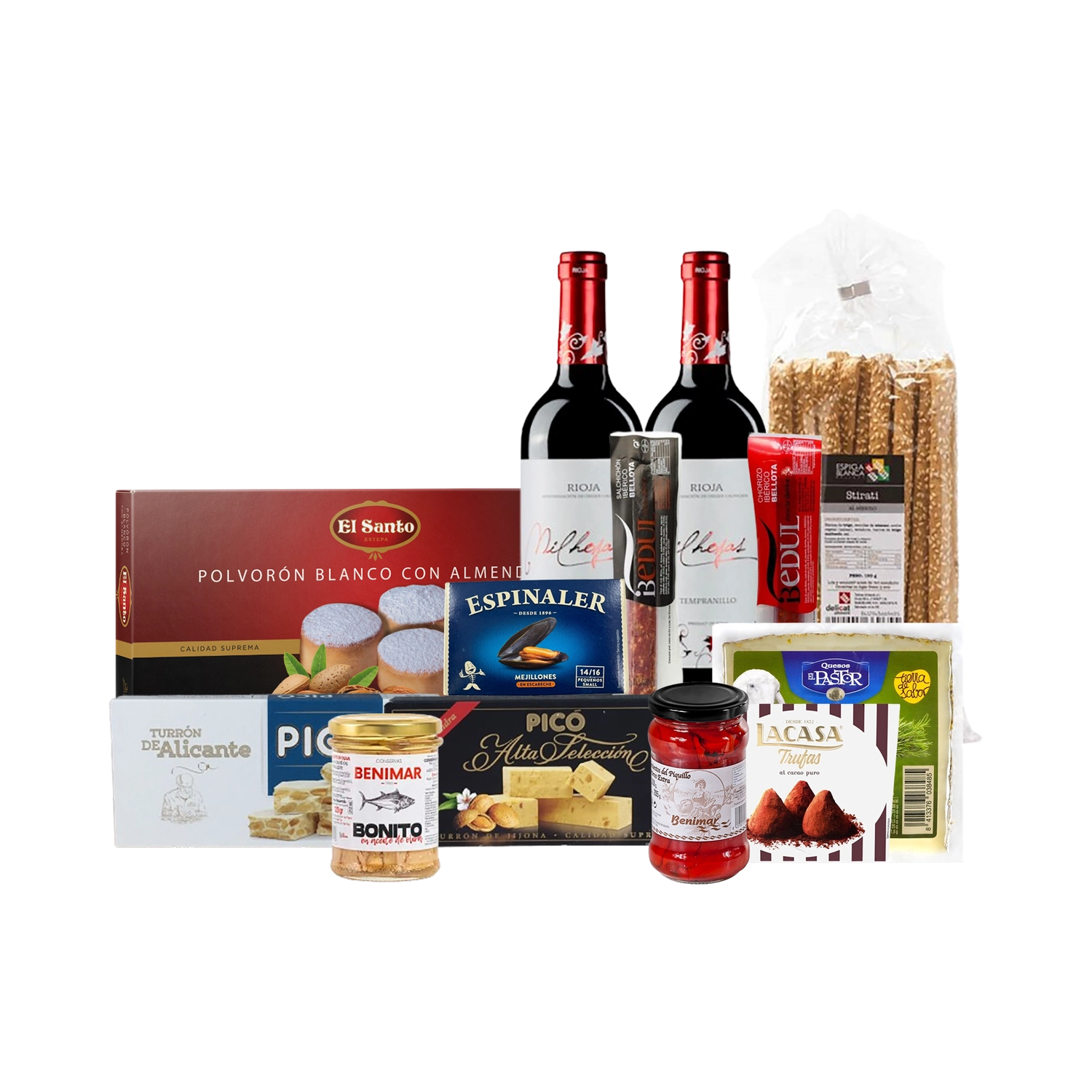 Lote de Navidad con Ibéricos, Dulces y Quesos "La mano que mece la cuña"