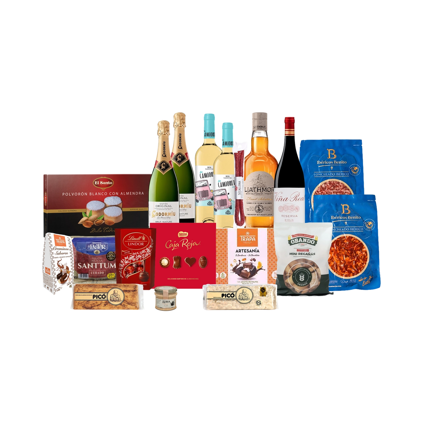 Lote de Navidad con Ibéricos, Quesos Gourmet y Dulces "El lomo de Wall Street"