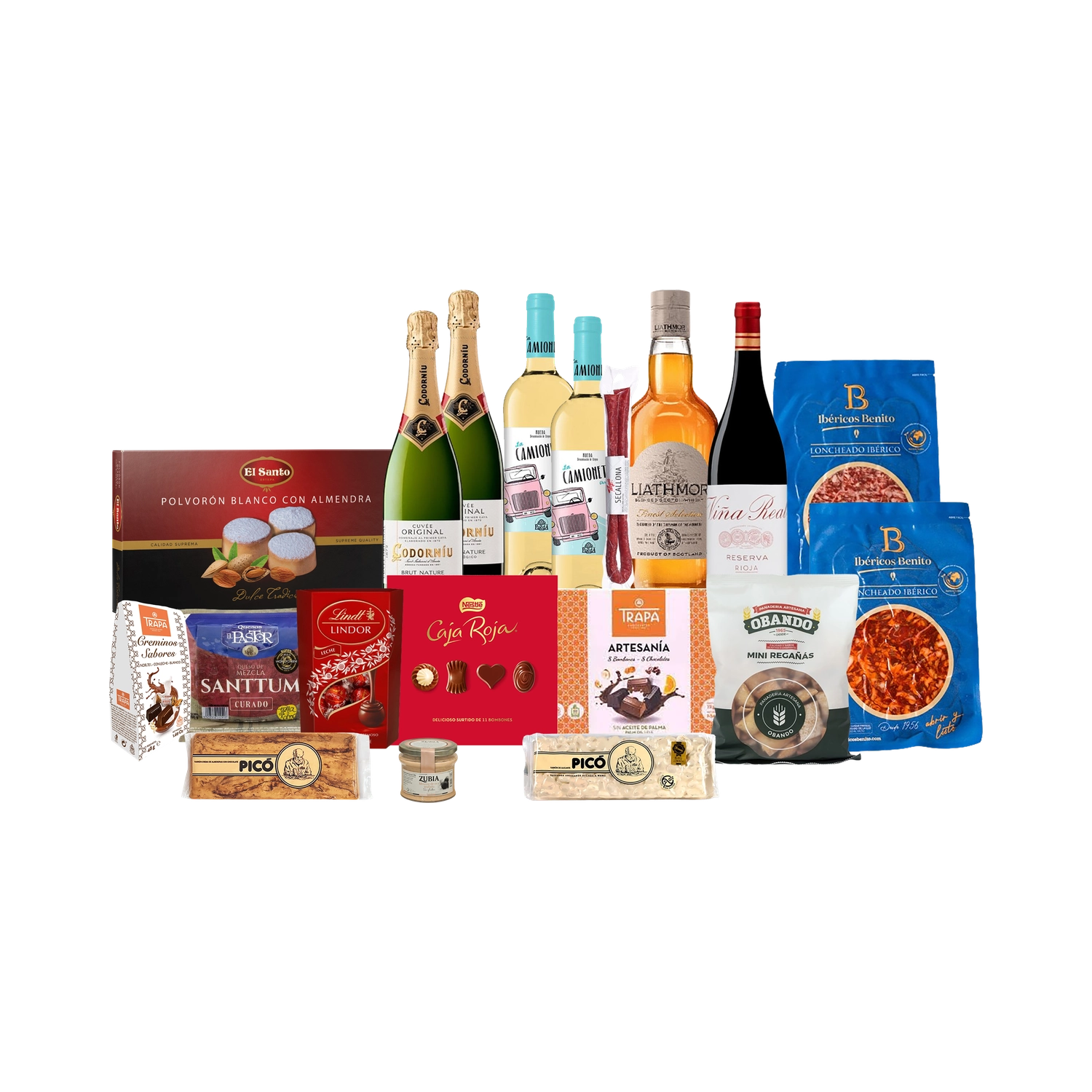 Lote de Navidad con Ibéricos, Quesos Gourmet y Dulces "El lomo de Wall Street"