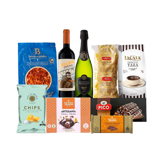 Lote de Navidad con Ibéricos y dulces "Salchichón imposible"