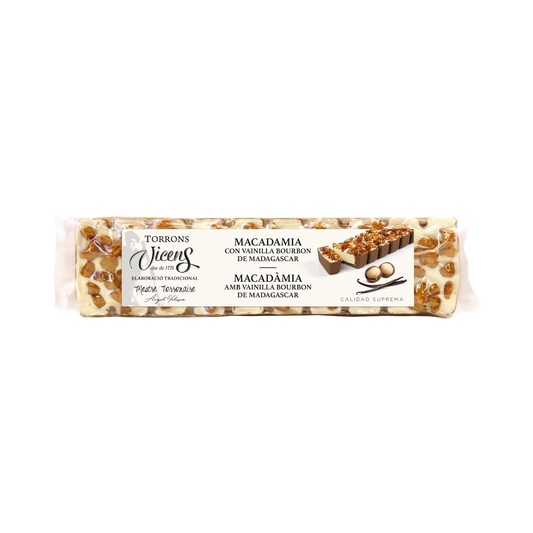 Turrón de Macadamia con Vainilla Bourbon de Madagascar