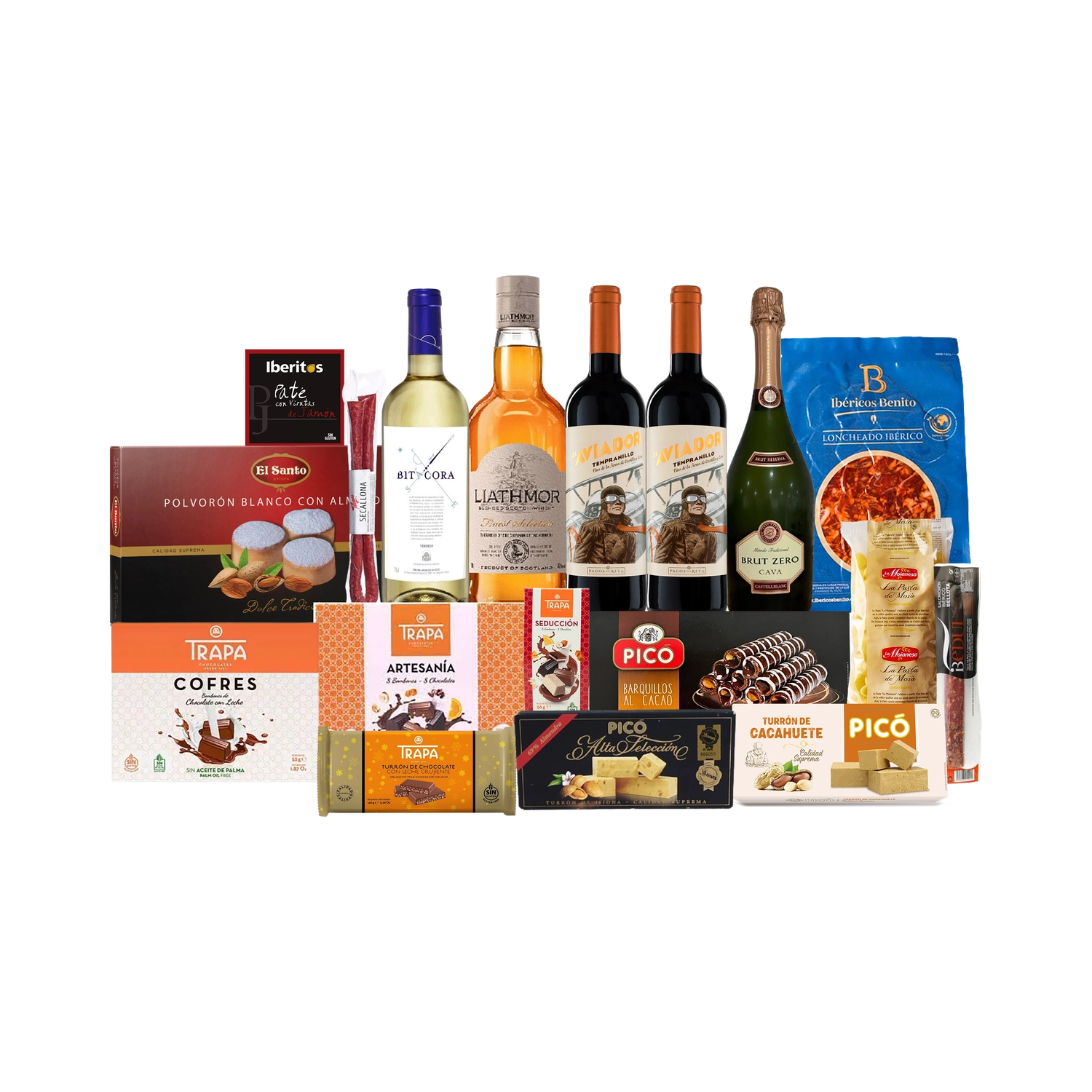 Lote de Navidad con Dulces e Ibéricos "Whisky Unchained"