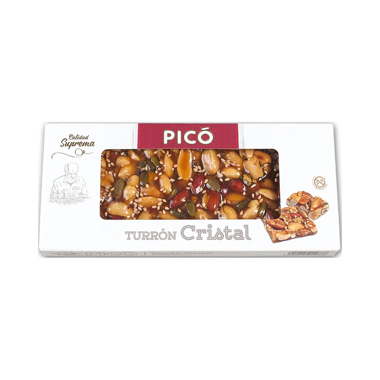 Turron Cristal Con Frutos Secos "Calidad Suprema"