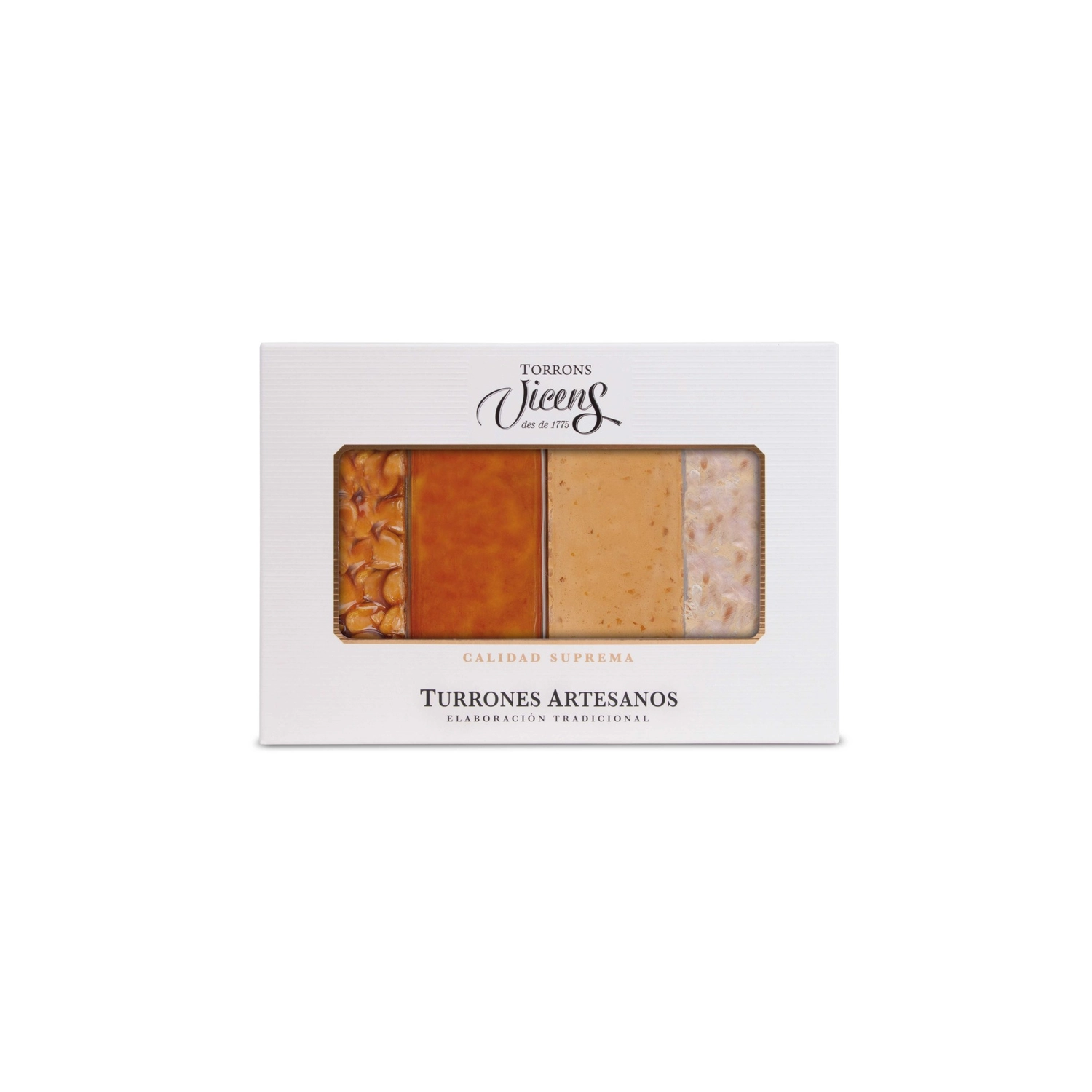 Turrón Estuche 4 Turrones: Duro, Blando, Yema y Guirlache