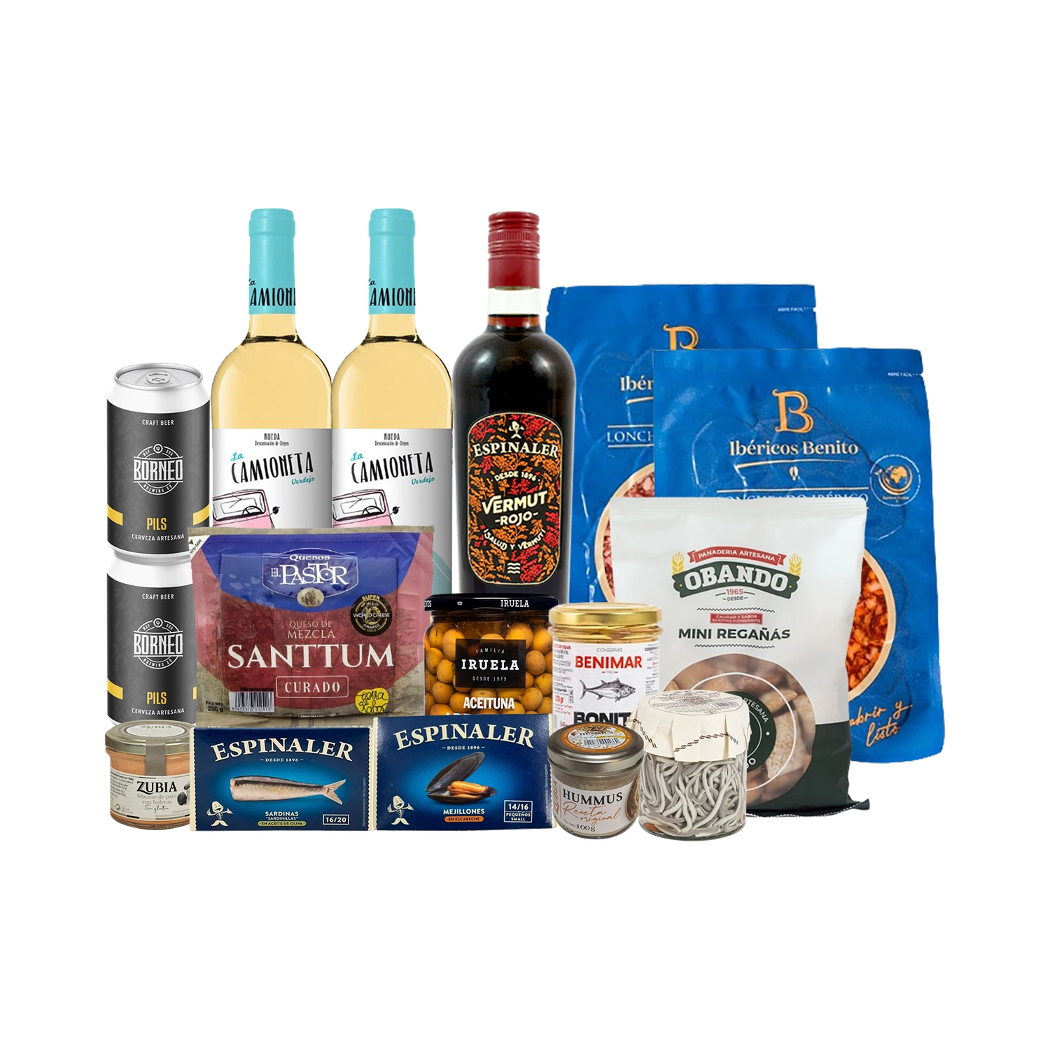 Lote de Navidad con Ibéricos y Quesos "Salchichón de medianoche"