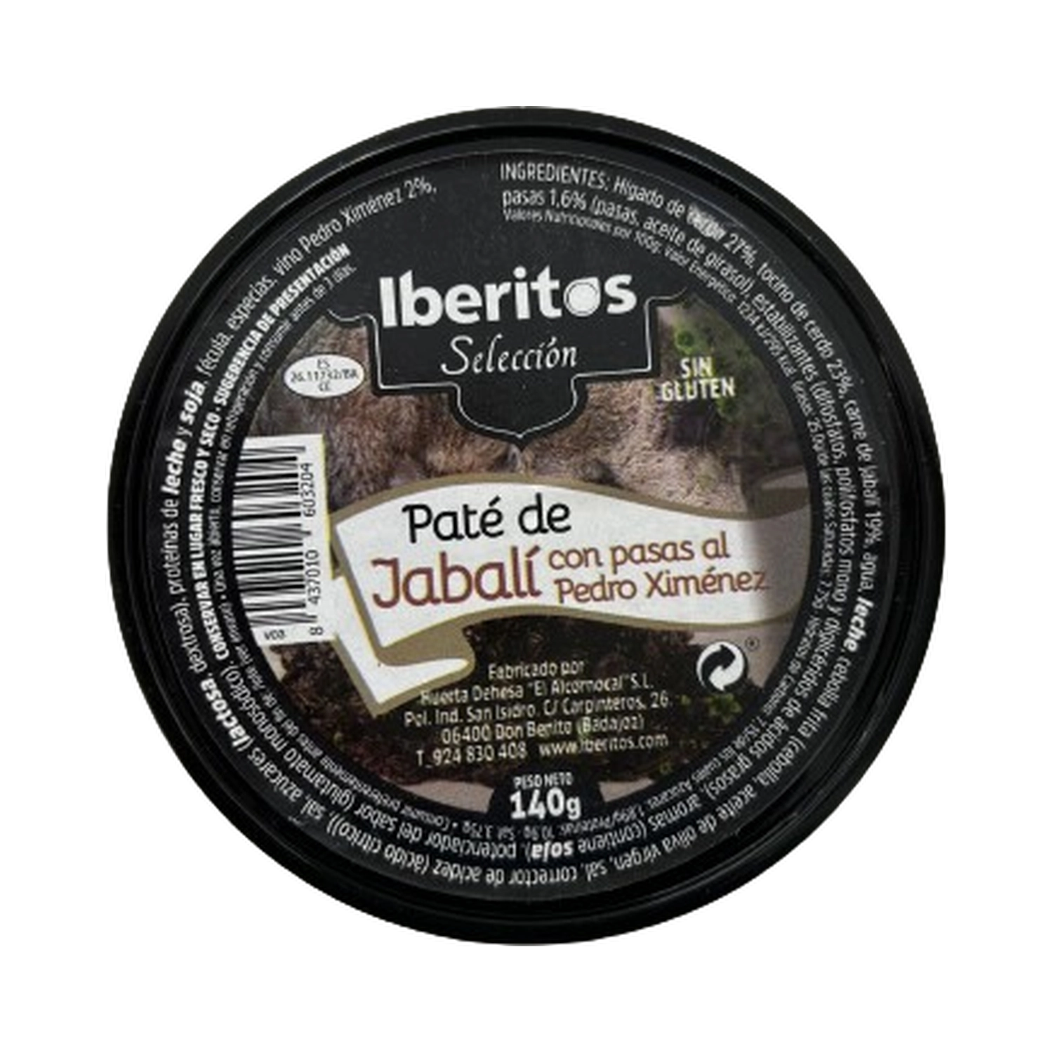 Paté de Jabalí con Pasas Pedro Ximenez