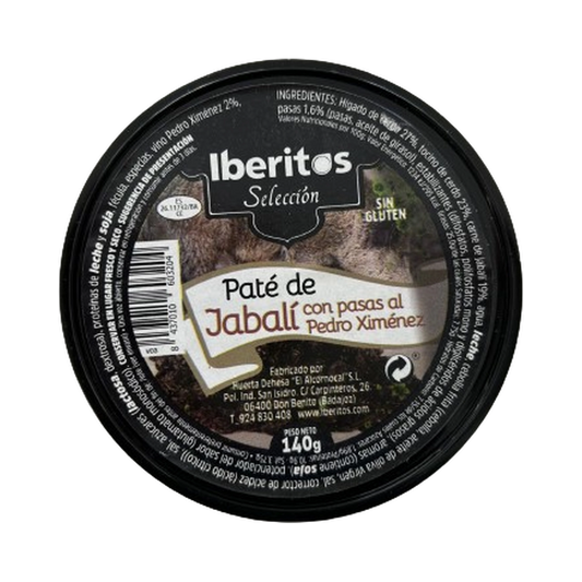 Paté de Jabalí con Pasas Pedro Ximenez