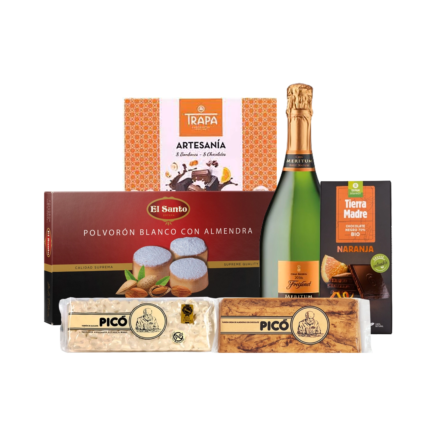 Lote de Navidad con Dulces "Ocho mazapanes vascos"